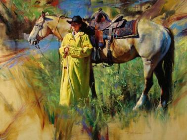 Sample artwork by Ed Kucera (Born 1961), known for western subjects and indian portrait painting, commercial art - View similar artists and auction records